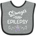 thumbnail image 3 of Inktastic Epilepsy Awareness Month Ribbon Girls Baby Bib, 3 of 4