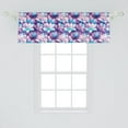 thumbnail image 2 of Ambesonne Floral Window Valance, Lotus Flower and Buds Motifs, 42" x 18", Fuchsia and Lavender, 2 of 3