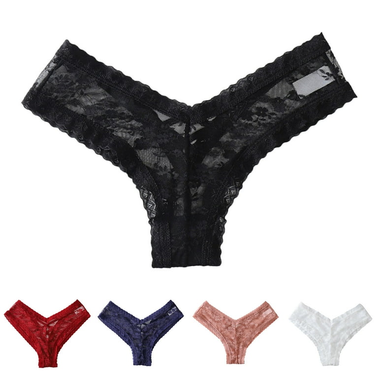 ZRBYWB Women's Panties Low Waist Striped Tangas No Show Bikini Thongs Women  Underwear Panties Cotton Thong Underwear For Women