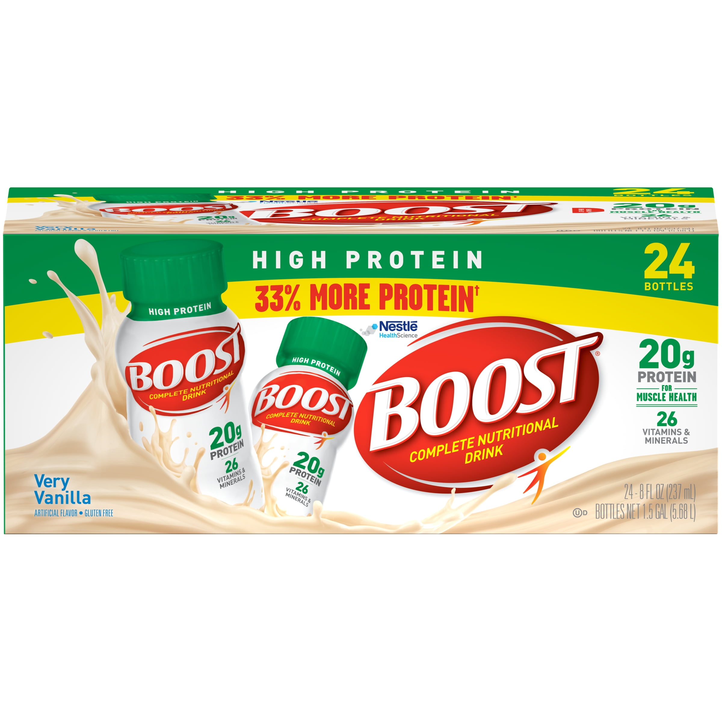 (2 pack) BOOST HIGH PROTEIN Very Vanilla 24-8 fl. oz. Bottles