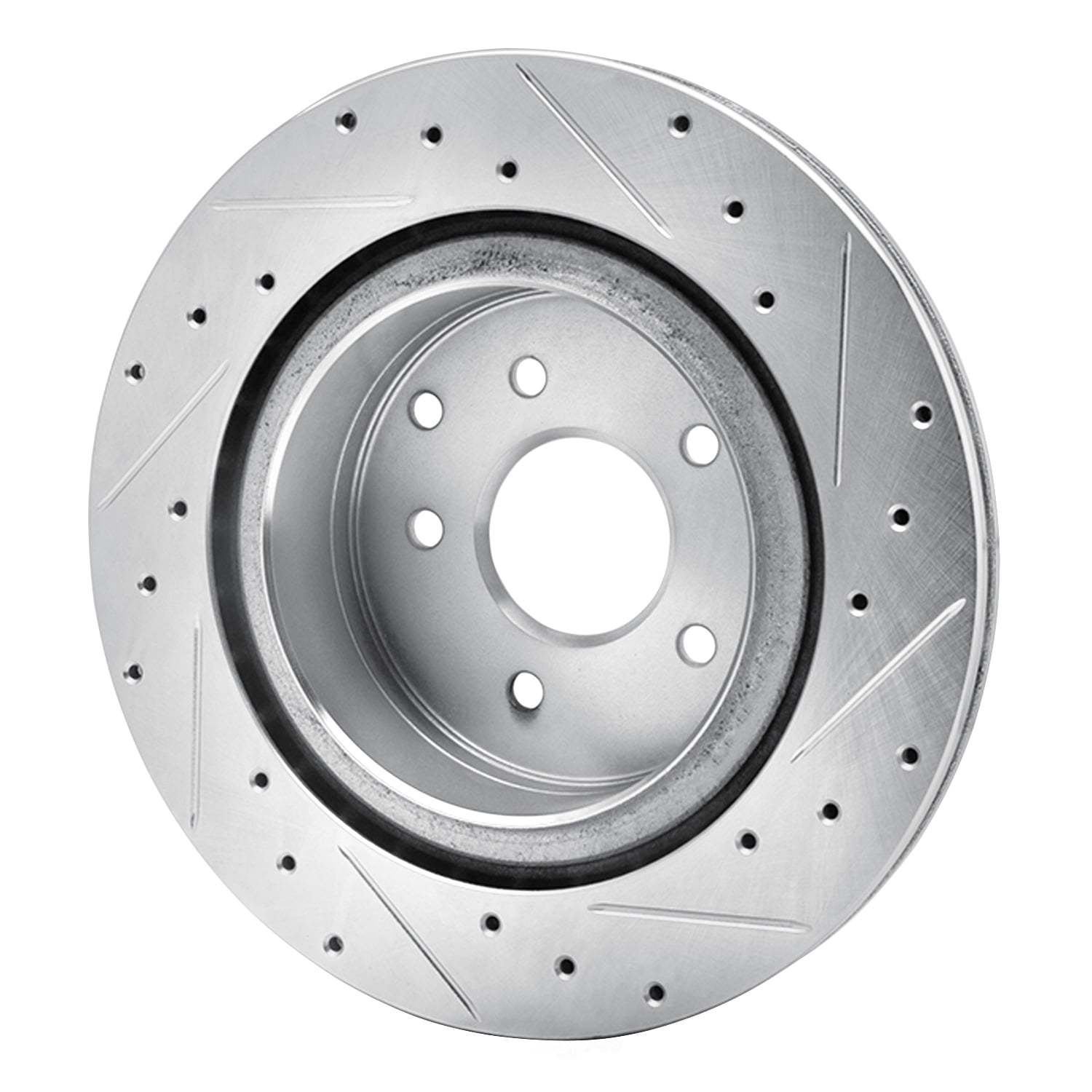 Dynamic Friction Company 631-68009L DFC Brake Rotor - Drilled And Slotted - Silver