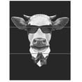 thumbnail image 2 of Funny Cow in Suit with Glasses - Animal Canvas Art Print, 2 of 3