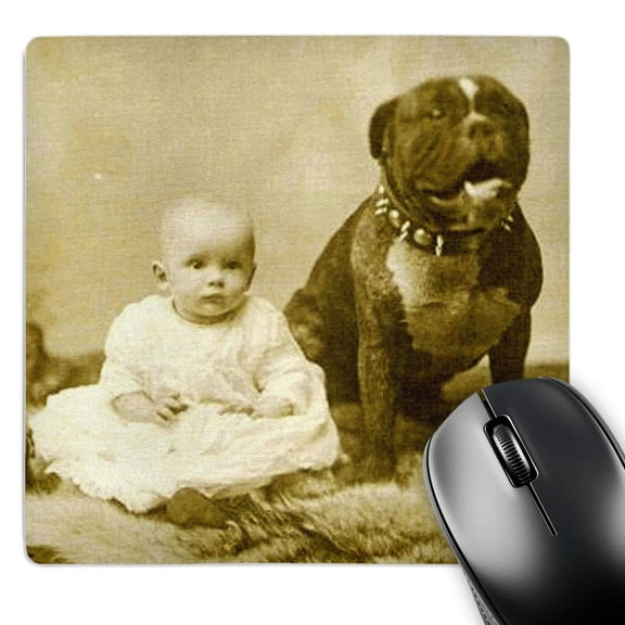 3dRose, Pit Bull with Baby 1892, MousePad