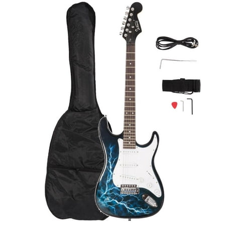 Ktaxon Full Size Rosewood Electric Guitar Set W/Bag,Shoulder Strap ,Pick,Whammy Bar ,Cord ,Wrench Tool