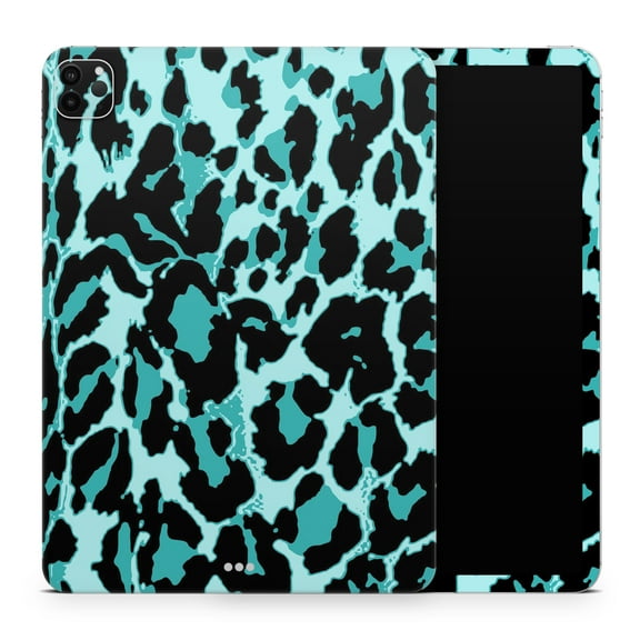 DesignSkinz Vector Hot Turquoise Cheetah Print Full-Body Skin Decal Wrap Cover for iPad (A1219/A1337)