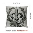 thumbnail image 4 of nygtbtfer  Cushion Covers Retro Letter Paper Fleur De Lis Vintage Style Square Soft,Pillow Cases Decor for Couch Bedroom Sofa Living Pack of 2 Size  White, 4 of 7