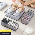 thumbnail image 3 of Foldable Underwear Storing Box Home Use Storage Drawer Divider Mesh Grid Organizer for Underwear/Bras/Socks, 3 of 7
