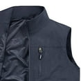 thumbnail image 5 of BRGZLK Men Lightweight Vest Casual Solid Color Pocket Turn Down Collar Sleeveless Thin Outdoor Multi Pocket Work Vest Top(Only Vest) Blue L, 5 of 5