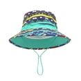 thumbnail image 2 of YHAJDS Kid Fishing Safari Hat Print Cotton Adjustable Breathable Bucket Hat for Boys Girls, 2 of 5