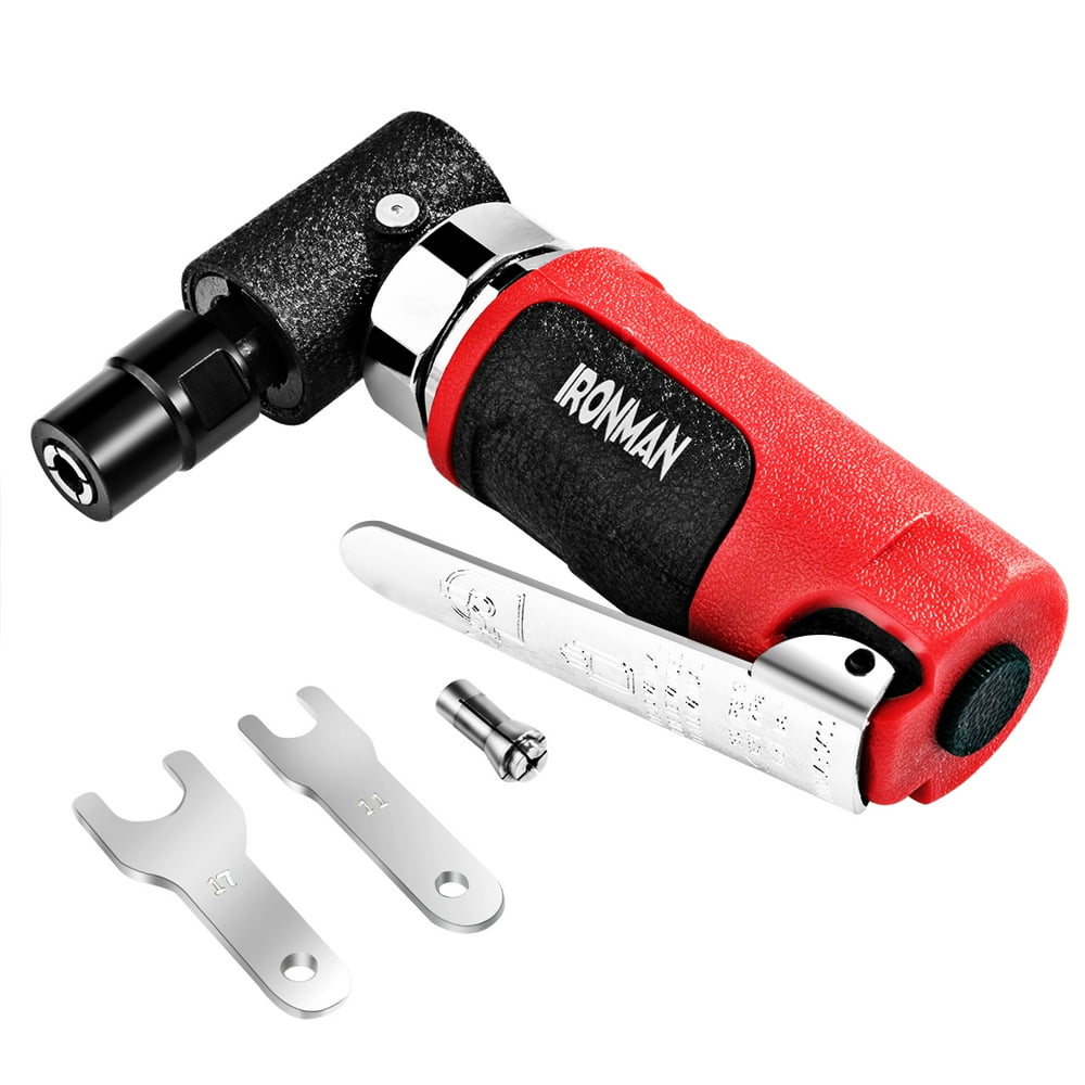Angle Air Die Grinder 20000 RPM High Speed 1/4'' inlet w/ 1/4'' and 1/8