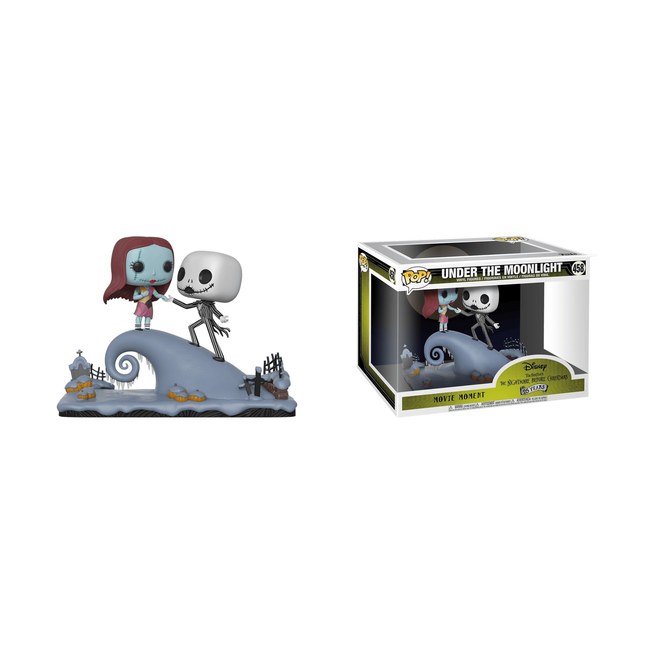 Funko Pop Movie Moment: Nightmare Before Christmas - Jack and Sally On The Hill Collectible Figure, Multicolor