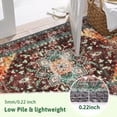 thumbnail image 6 of 2'x8' Runner Rugs, Yamaziot Washable Brown Rug Runner with Rubber Backing, Non Slip Vintage Carpet Floor Mat Accent Rug for Hallway Bedroom Kitchen Laundry, 6 of 7