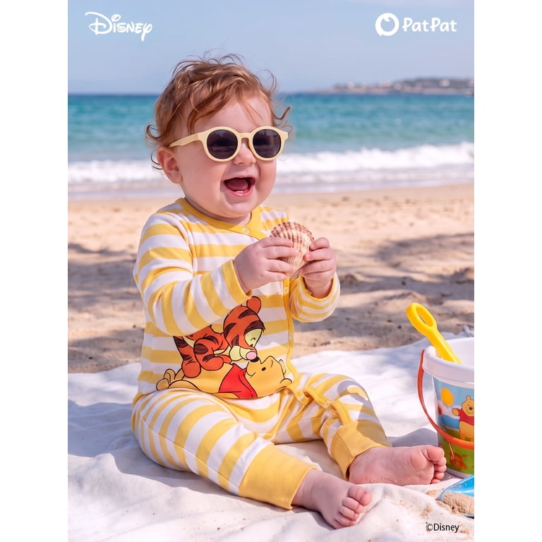Disney Winnie the Pooh Striped Long Sleeve Romper photo 8