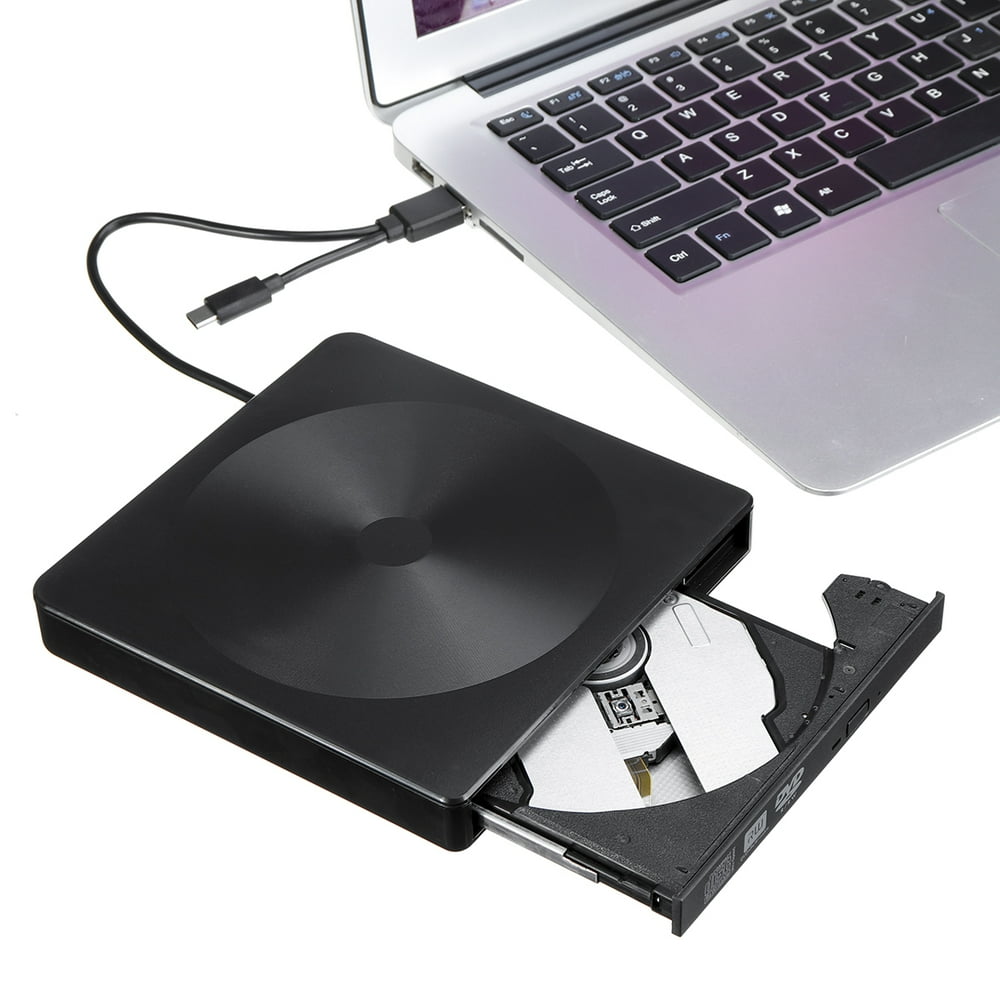 External DVD Drive, USB 3.0 Type C CD Drive, Dual Port DVDRW Player