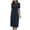 Navy, variant on Odeerbi Summer 2025 Casual Dresses for Women Fashion Solid Short Sleeve Round Neck Maxi Loose Dress Olive Green