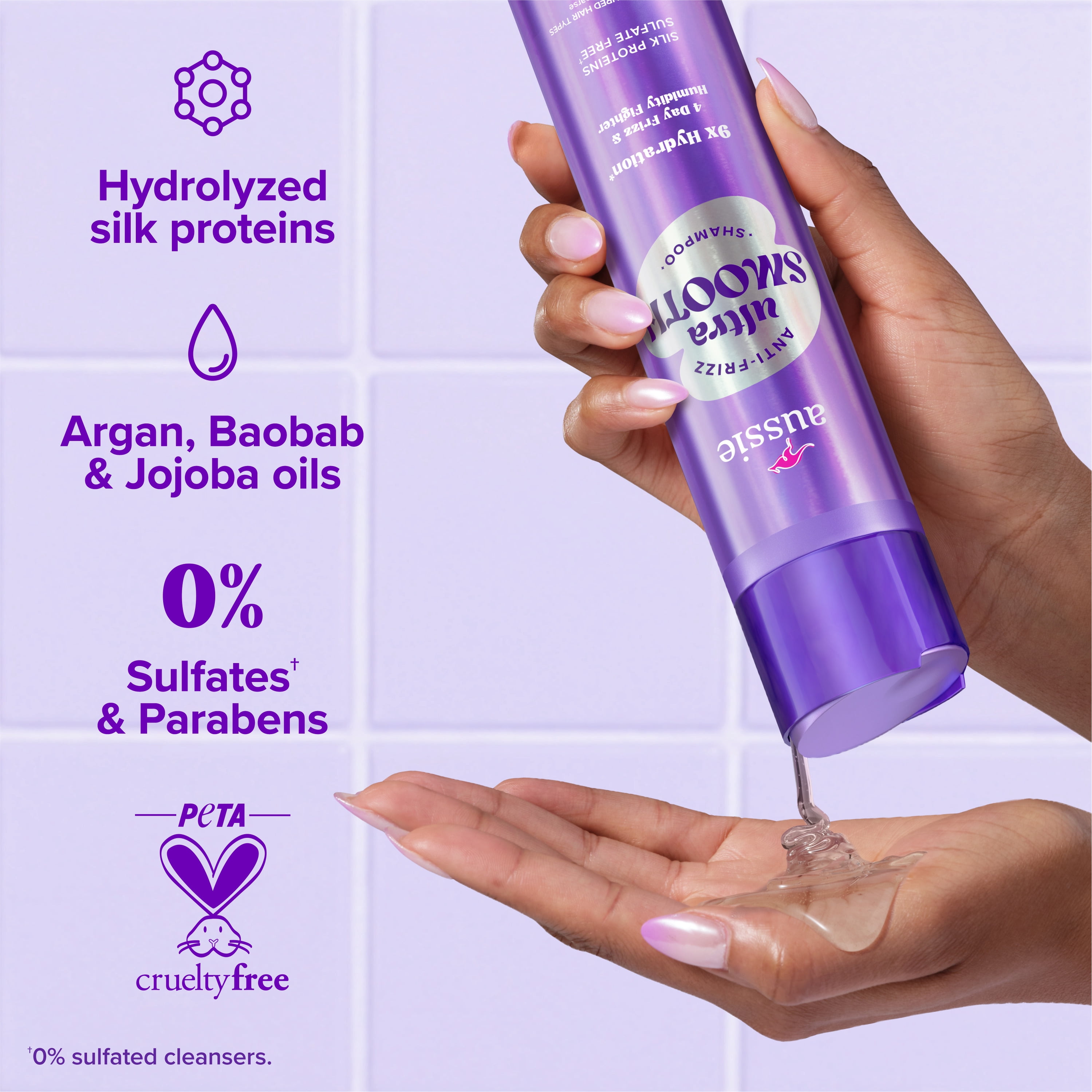 Aussie Ultra Smooth Shampoo 10.1oz