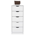thumbnail image 2 of Miekor Furniture Dresser Kamran, Five Drawer Narrows, White Finish 122837, 2 of 7