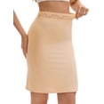 thumbnail image 4 of INSPIRE CHIC Mother's Day Anti-Static Half Slips for Women Soft Underskirt with Floral Lace Waistband S Beige, 4 of 5