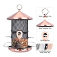 thumbnail image 2 of Wild Bird Feeders, 12 inch Metal Mesh Bird Feeder with 4 Feeding Ports, 3 lb Large Capacity Seed Feeder, Heavy Duty Hanging Bird Feeder for Outside Garden Yard Decor, 2 of 7