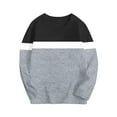 thumbnail image 2 of asjyhkr Kids Boys Girls Crew Neck Long Sleeve Pullover 3-14 Years Lightweight Comforty Color Block Casual Workout Playing Outdoor Tops,Size 110-170, 2 of 7