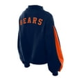 thumbnail image 3 of Women's New Era Navy Chicago Bears Sport Night Mock Neck Balloon Sleeve Pullover Sweatshirt, 3 of 5