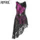 thumbnail image 2 of Vestido de baile de Jazz para niñas, sin mangas, escote redondo, estilo de telas combinadas, lentejuelas brillantes, dobladillo Irregular, traje de leotardos de baile, 2 of 5