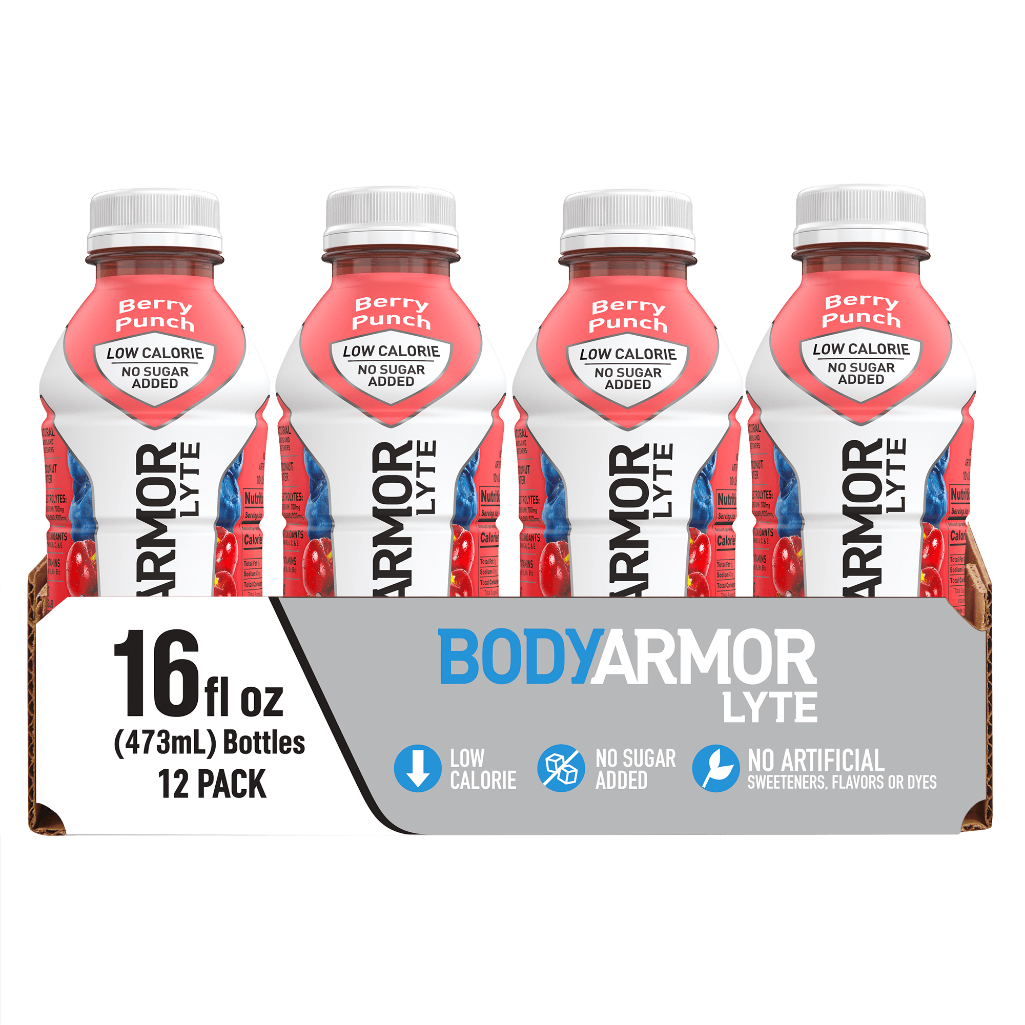 BODYARMOR LYTE Sports Drink, Berry Punch, 16 Fl. Oz., 12 count