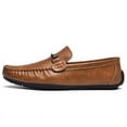 thumbnail image 4 of Men's Casual Loafers Slip On Leather Shoes Comfortable Lightweight Driving Shoes Male Moccasins Classic Penny Loafer Flats Boat Shoes Outdoor Walking Shoes, 4 of 15