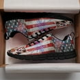 thumbnail image 3 of Corgi Happy 4th Of July American Flag Us Running Shoes Sneakers Mesh Black Size 7, 3 of 5
