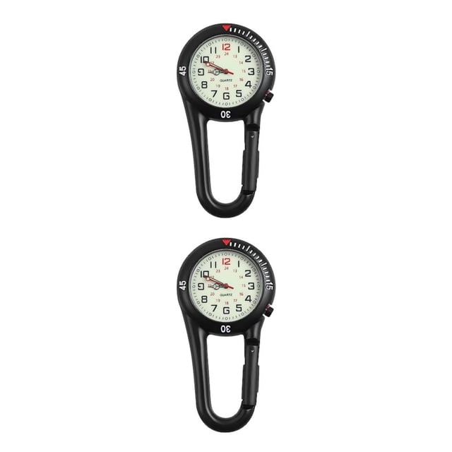 ZLight Alloy Beautiful Pocket Watch With Luminous Display Function Wide Range Of Application Quartz Watch black 2Set