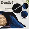 thumbnail image 3 of Blue Rose Long Body Pillow Covers, Vintage Abstract Garden Flower Floral Black Soft Throw Pillow Cases with Invisible Zipper, Decorative Pillowcase Pillows Protectors for Sofa Bed Couch 20"x60", 3 of 9