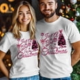 thumbnail image 3 of T-Shirts for Men, Christmas Snowflake Tree Pink Crew Neck Cotton T-Shirt Men's Short Sleeve Just A Girl Who Loves Xmas, 3 of 8