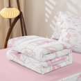 thumbnail image 5 of jejeloiu Pink Coastal Sketch Pattern Zipper Twin Comforter Sets with Fitted Sheet and 2 Pillowcases Kids,Marine Navigation Theme Zipper Bedding Set For Girl,Reversible,4-Piece, 5 of 7