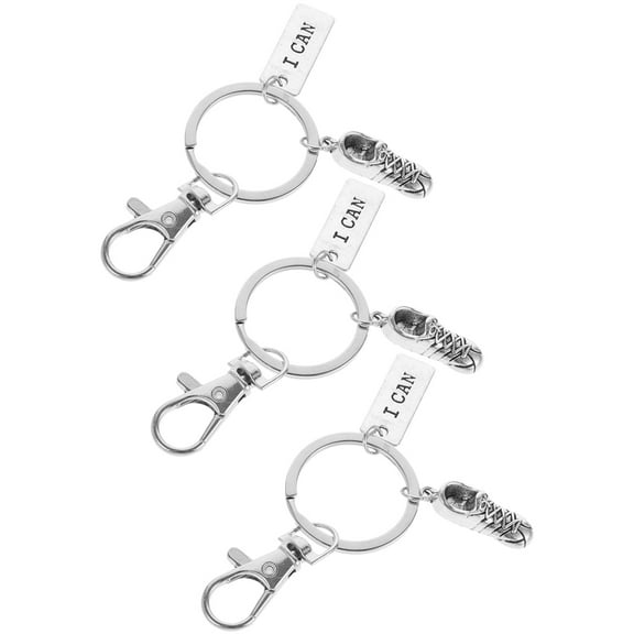 TABLZONE Running Shoes Keychain Accessory Keychain Accessories Silver 3Pcs