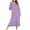Purple, variant on Women Zipper Robes Nightgown Bathrobe Lightweight House Coat with Pockets Soft Sleepwear Pajama Dress
