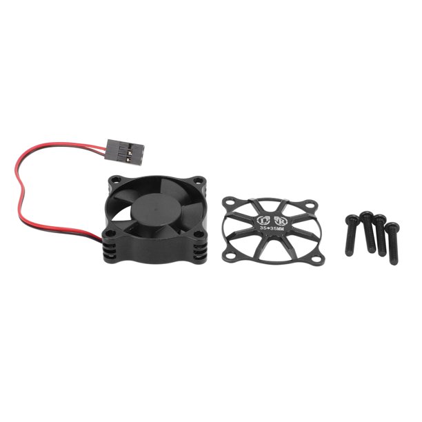 Ventilador De Refrigeración Del Motor, Rendimiento Estable, Resistente, Duradero, Ventilador RC De 35 Mm, Plástico De Aleación De Aluminio Con Cubierta De Ventilador Para 1/10 ANGGREK Otros