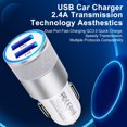thumbnail image 7 of Car Charger,iPhone Car Charger Adapter with iPhone Charger Cable 10ft HAOANO 3.4A Dual Port USB Car Charger for iPhone Fast Charging Cable Cigarette Lighter Socket Adapter Compatible for iPhone, 7 of 7