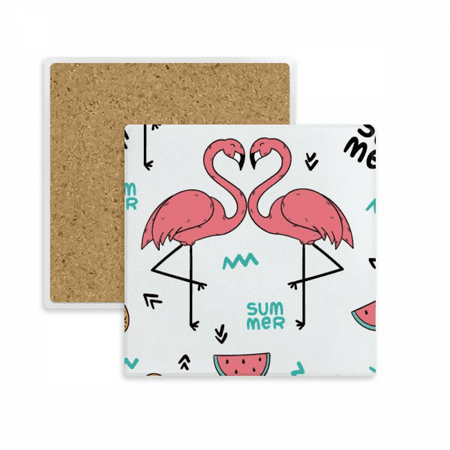 

Flango couple Lover Square Coaster Cup Mat Mug Subplate Holder Insulation Stone