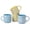 Yellow and Blue, variant on ALOFMO 12oz Stoneware Coffee Mug Set of 4, Durable Coffee Cups with Handle, Speckled Splash Glaze Coffee Mug,Microwave & Dishwasher Safe