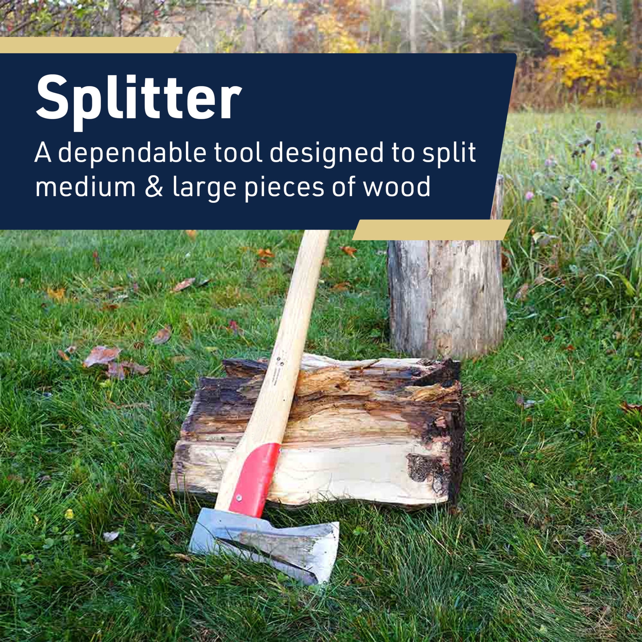Kings County Tools Splitting Maul Wood Splitter Axe with 31” Handle