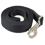 Heavy Duty Cotton Web Dog Leash 1.5" Extra Wide 10 Feet Long Training XLarge Black