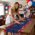 thumbnail image 5 of WSBDENLK Independence Day Table Runner 13*70Inch, 4th of July Fireworks Decorative Table Flag for Home Dining Kitchen Party, Patriotic Home Decor USA#1-13*70in USA0704, 5 of 7