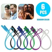 Eyeglass Chains for Women Men - 6PCS Strap Holder - Eyeglasses Chain Cords String - Eyeglass Lanyards Holders Around Neck