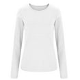 thumbnail image 6 of HaiMao Women's Shiny Rhinestone Shirts Clearance Turtle Neck Long Sleeve Slim Fit Top White 6(M), 6 of 7