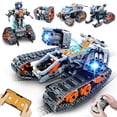 thumbnail image 1 of HOGOKIDS 5 in 1 STEM Building Set with LED Light - APP & Remote Controlled Cars Building Toys Kit, RC Robot Tank Sleigh Tracked Racer 604 PCS, Toy Gifts for Kids Boys Gir, 1 of 9
