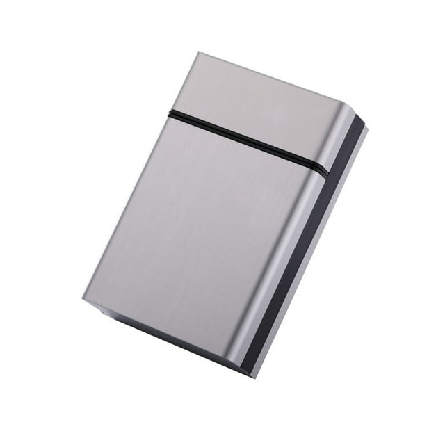 Metal Cigarette Case Aluminium Cigar Cover,Flip-top 20pcs(Silver)