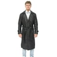 thumbnail image 5 of Mens Long Leather Trench Overcoat-Fleetwood in Black, 5 of 11