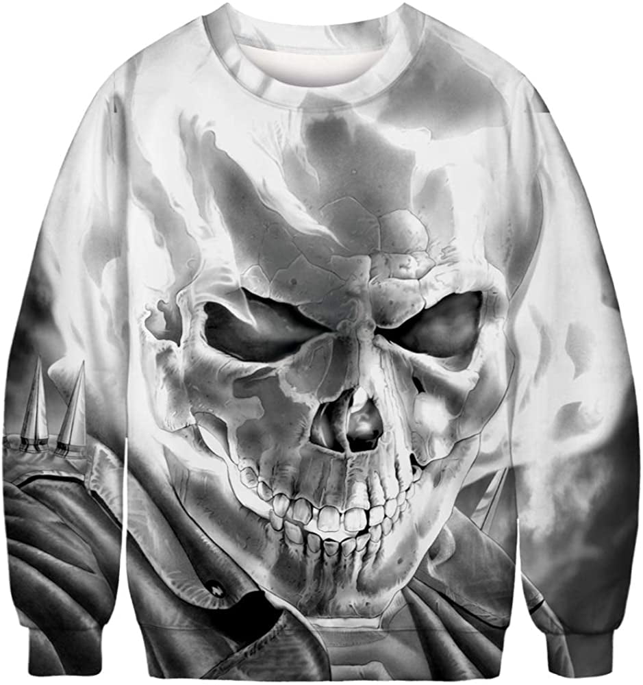 URVIP Unisex Halloween Christmas 3D-Print Athletic Fashion Hoodies Sweatshirts