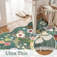 thumbnail image 7 of YOUFORTONG 3x8 Washable Hallway Runner Rug, Vintage Floral Scalloped Non Slip Carpet, Soft Low Pile Stain Resistant Thin Rug for Kitchen Entryway Laundry Bedroom Bathroom,Green, 7 of 7