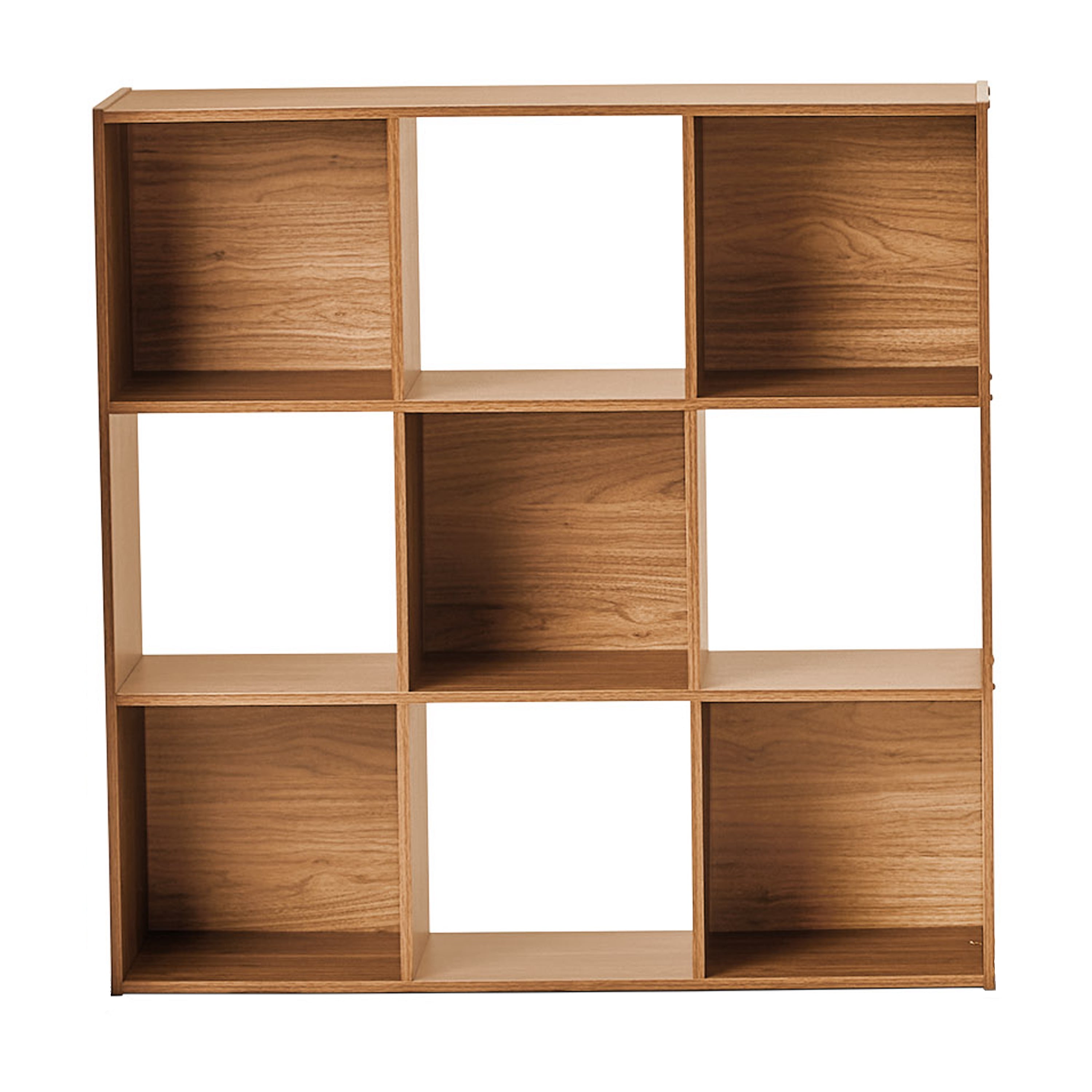 Mainstays 11" 9Cube Storage Organizer, Warm Walnut  (图5)